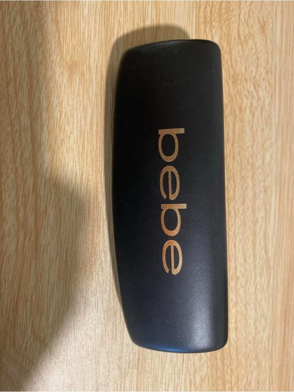 bebe Black Sunglasses Case with Gold Logo